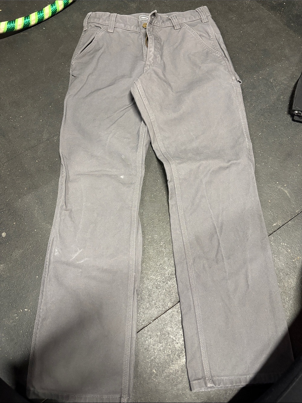 Carhartt Gray Work Chinos Straight-Leg